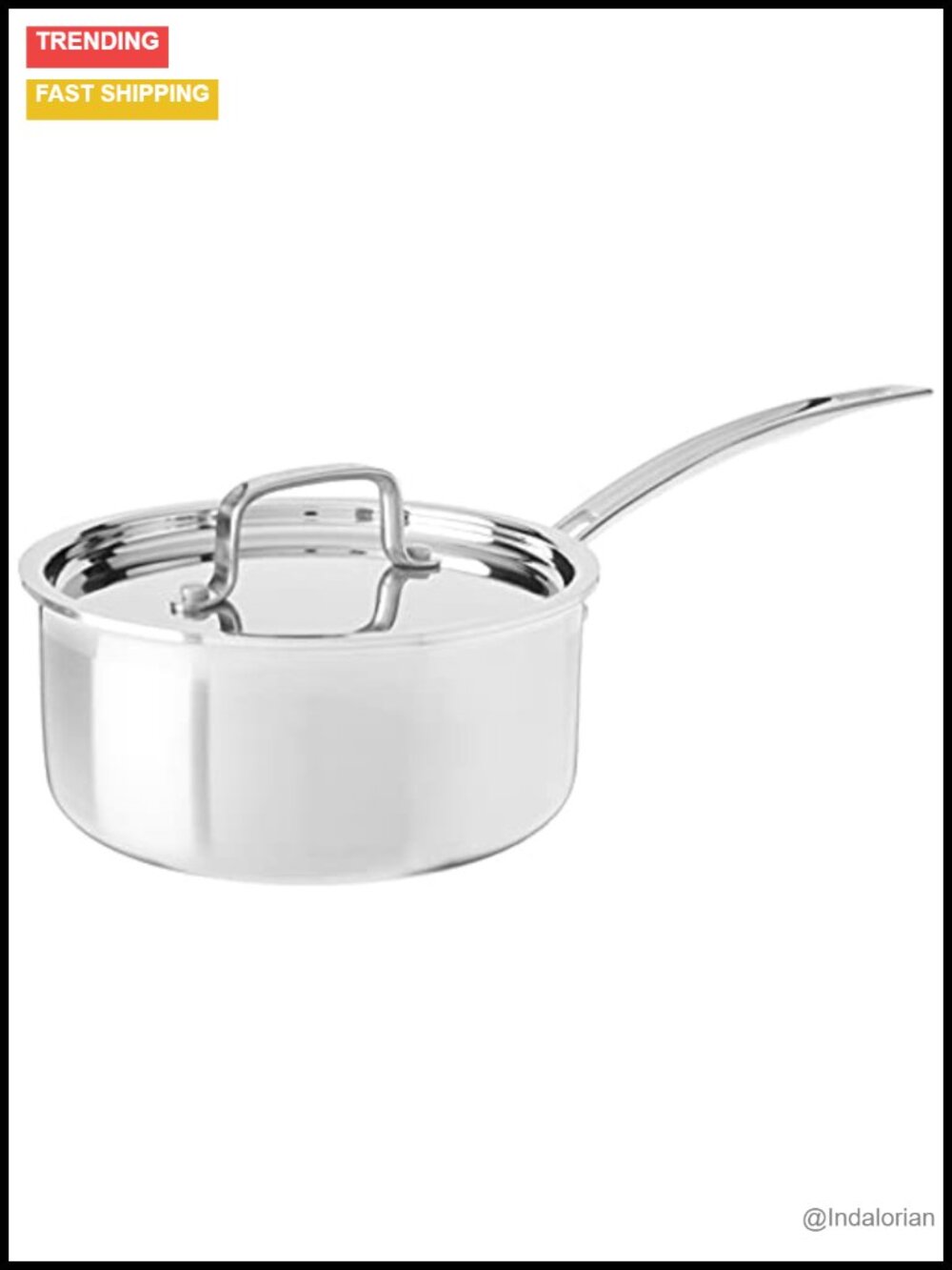 MultiClad Pro Stainless Steel 2-Quart Saucepan with Cover Riveted Handle